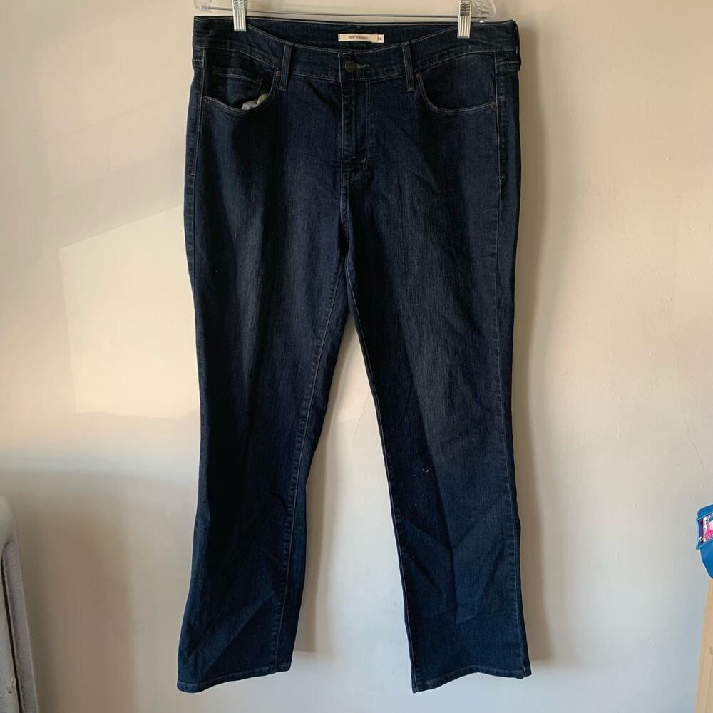 Size 14 Dark Denim Wash Levi’s 505 Straight Leg Jeans - Picture 2 of 7